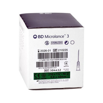 BD Microlance 21G 0,8x40mm gyűjtőtű - 10 db