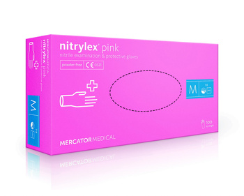 Nirtylex Pink Mercator Nitrilhandschuhe Größe M 100er Packung