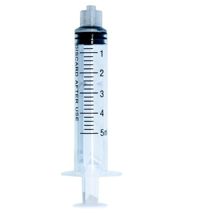 Seringues Luer Lock 5 ml - 10 pièces.