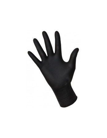 Guantes de nitrilo Mercator NITRYLEX negros talla S paquete de 100 uds.