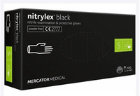 NITRYLEX melni Mercator nitrila cimdi melni S izmērs iepakojumā 100 gab.