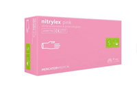 Nirtylex Pink Mercator nitrilové rukavice veľkosť S balenie 100 ks.