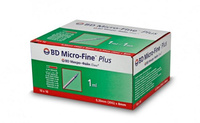 Шприц інсуліновий 1 мл з голкою 30G 0,3x8 мм BD Micro-Fine Plus 10 шт.